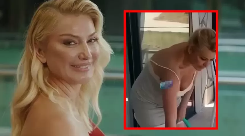 Songül Karlı gecelikle balkon suladı! Sevda Türküsev dayanamadı